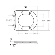 Унитаз подвесной Cezares Вектор (Stylus) CZR-6601-TH-TOR/SC цвет Белый с сиденьем Микролифт-10