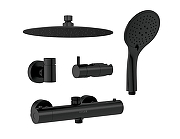 Душевая система Cersanit Brasko Black 64527 с термостатом цвет Черный матовый-3