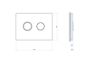 Кнопка смыва для инсталляции Cersanit Accento Circle 69083 цвет Золото глянцевое-2