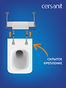 Унитаз подвесной Cersanit Crea Vortex DPL EO Slim 68916 цвет Белый с сиденьем Микролифт-15