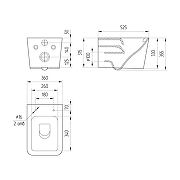 Унитаз подвесной Cersanit Crea Vortex DPL EO Slim 68916 цвет Белый с сиденьем Микролифт-21