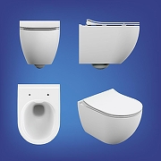 Унитаз с инсталляцией Cersanit Brasko Smart DPL EO Slim + Aqua 40 Smart M 69318 цвет Белый с сиденьем Микролифт и клавишей смыва цвет Хром глянцевый-11