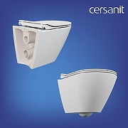 Унитаз с инсталляцией Cersanit City Smart DPL EO Slim + Aqua 40 Smart M 69324 цвет Белый с сиденьем Микролифт и клавишей смыва цвет Черный матовый-11