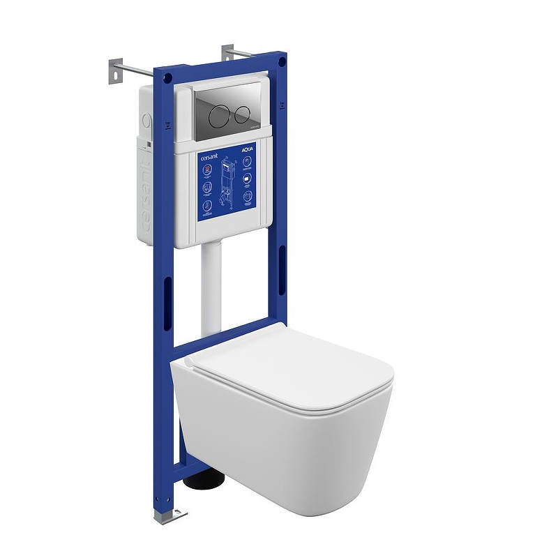 Унитаз с инсталляцией Cersanit Crea Vortex DPL EO Slim + AQUA 40 Smart M 69475 