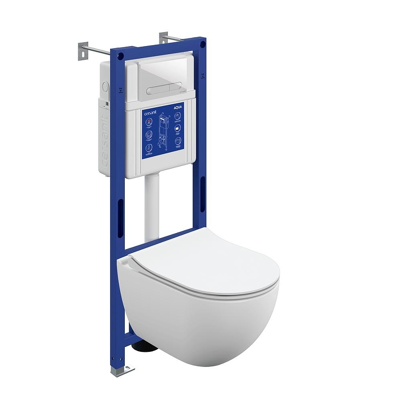 Унитаз с инсталляцией Cersanit Brasko Smart DPL EO Slim + Aqua 40 Smart M 69334 