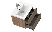 Тумба под раковину Cersanit Classic Ribble 60 69279 подвесная цвет Коричневый-3