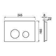 Кнопка смыва для инсталляции TECEspring loop S240513 цвет Gold PVD-1