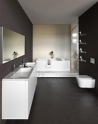 Тумба с раковиной Laufen Kartell 100 8.6033.7.640.104.1 подвесная Белая-1