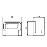 Двойной крючок Gappo G30805-2 цвет Хром-1