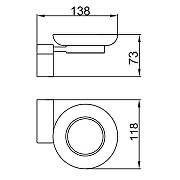 Мыльница Frap F30602 цвет Хром-1