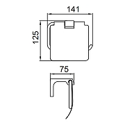 Держатель туалетной бумаги Frap F30603-6 с крышкой цвет Черный матовый-1
