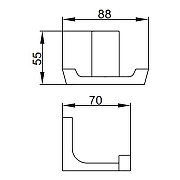 Двойной крючок Frap F30605-29 цвет Оружейная сталь-7