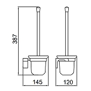 Ершик для унитаза Frap F30610-6 цвет Черный матовый-1