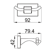 Двойной крючок Gappo G0705-23 цвет Золото-17