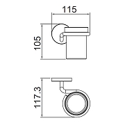Стакан для зубных щеток Gappo G30706-9 цвет Оружейная сталь-1