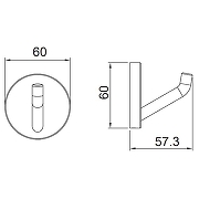 Крючок Gappo G30705-16 цвет Черный матовый-1