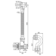 Слив-перелив Frap F68-26 click-clack цвет Черный матовый-1