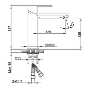 Смеситель для раковины Frap F10202-6 цвет Черный матовый-12
