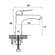 Смеситель для раковины Frap F10501 цвет Хром-7