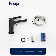 Смеситель для раковины Frap F10503-6 цвет Черный матовый-3