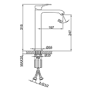 Смеситель для раковины Frap F1075-219 цвет Графит-1