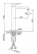 Смеситель для раковины Frap F1075-2 цвет Хром-1