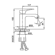 Смеситель для раковины Frap F1075-6 цвет Черный матовый-22