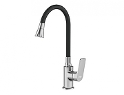 Смеситель для кухни Frap F4486-9 цвет Оружейная сталь Черный