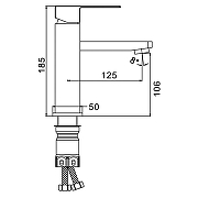 Смеситель для раковины Frap F10802-9 цвет Оружейная сталь-1
