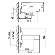 Смеситель для ванны Frap F3291-26 цвет Черный матовый-31