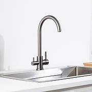 Смеситель для кухни Frap F43899-49 цвет Оружейная сталь-1