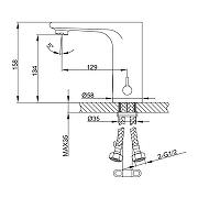 Смеситель для раковины Frap F514 цвет Хром-2