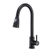 Смеситель для кухни Frap F60991-6 цвет Черный матовый