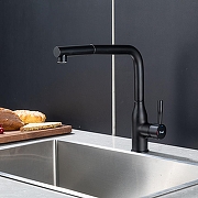 Смеситель для кухни Frap F6096-6 цвет Черный матовый-1