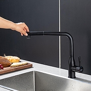Смеситель для кухни Frap F6096-6 цвет Черный матовый-12