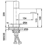 Смеситель для раковины Gappo G1052-89 цвет Оружейная сталь-6