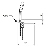 Смеситель для ванны Gappo G3210-6 цвет Черный матовый-10