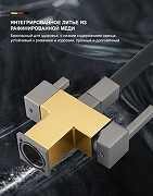 Смеситель для кухни Gappo G4395-39 цвет Оружейная сталь Черный-6