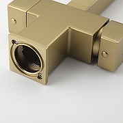 Смеситель для кухни Gappo G4395-53 цвет Золотой сатин Белый-7