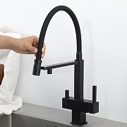 Смеситель для кухни Gappo G4395-56 цвет Черный матовый-30