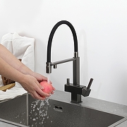 Смеситель для кухни Gappo G4395-59 цвет Оружейная сталь Черный-4
