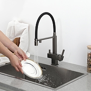 Смеситель для кухни Gappo G4395-59 цвет Оружейная сталь Черный-6