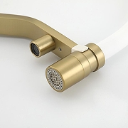 Смеситель для кухни Gappo G4395-63 цвет Золотой сатин Белый-4