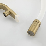 Смеситель для кухни Gappo G4395-63 цвет Золотой сатин Белый-5