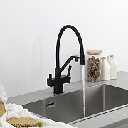 Смеситель для кухни Gappo G4395-66 цвет Черный матовый-22