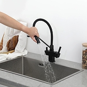 Смеситель для кухни Gappo G4395-66 цвет Черный матовый-28