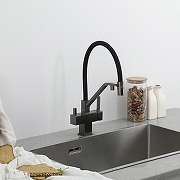 Смеситель для кухни Gappo G4395-69 цвет Оружейная сталь Черный-19