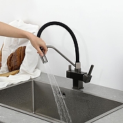 Смеситель для кухни Gappo G4395-69 цвет Оружейная сталь Черный-32