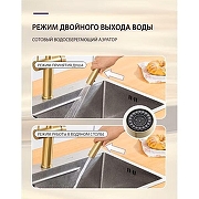Смеситель для кухни Gappo G4399-83 цвет Золотой сатин-3