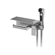 Гигиенический душ со смесителем Frap F2076-9 цвет Оружейная сталь